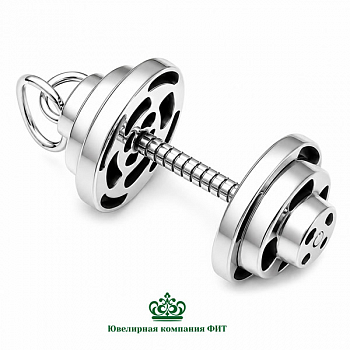 Кулон Штанга мельхиор